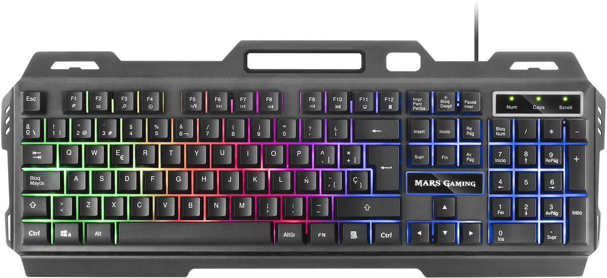 Teclado Gaming MARS MK120ES (Membrana - Español - Negro y Gris)