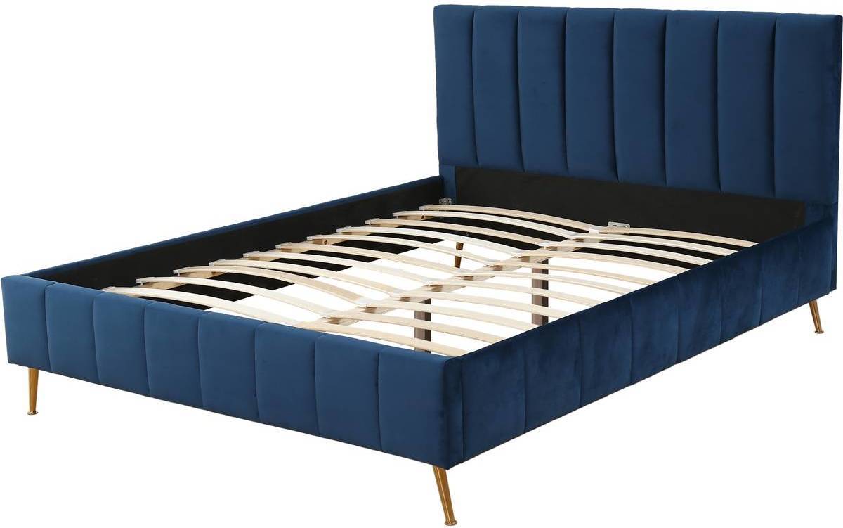 Cama Melissa 160 x 200 cm azul oscuro habitat y