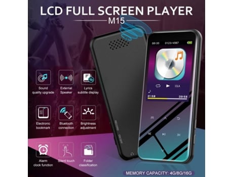 Lector MP3 Reproductor MP4 portátil M15 sin Bluetooth