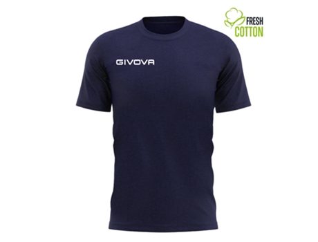 Camiseta Unisexo GIVOVA (S - Algodón - Azul)