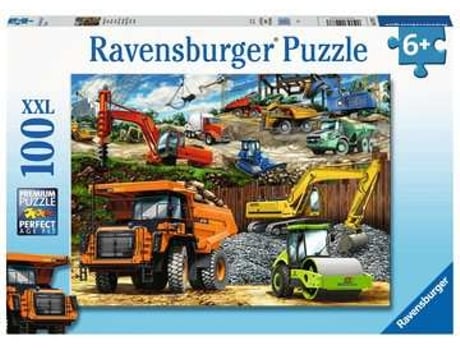 Puzzle RAVENSBURGER Construction Vehicles XXL rompecabezas 100 pieza(s) Vehículos