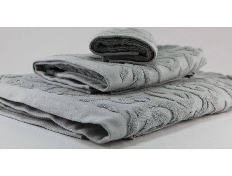 Paquete de toallas AG-TÊXTIL Jacard 2 Ducha (Gris - Algodón - 70x140 cm)