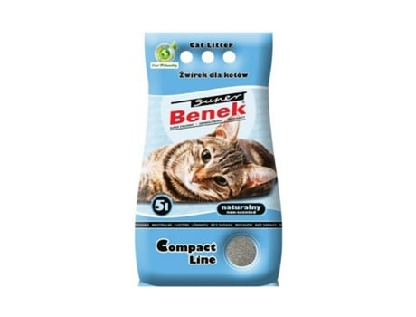 Arena para Gatos SUPER BENEK Compact Natural (5 L)