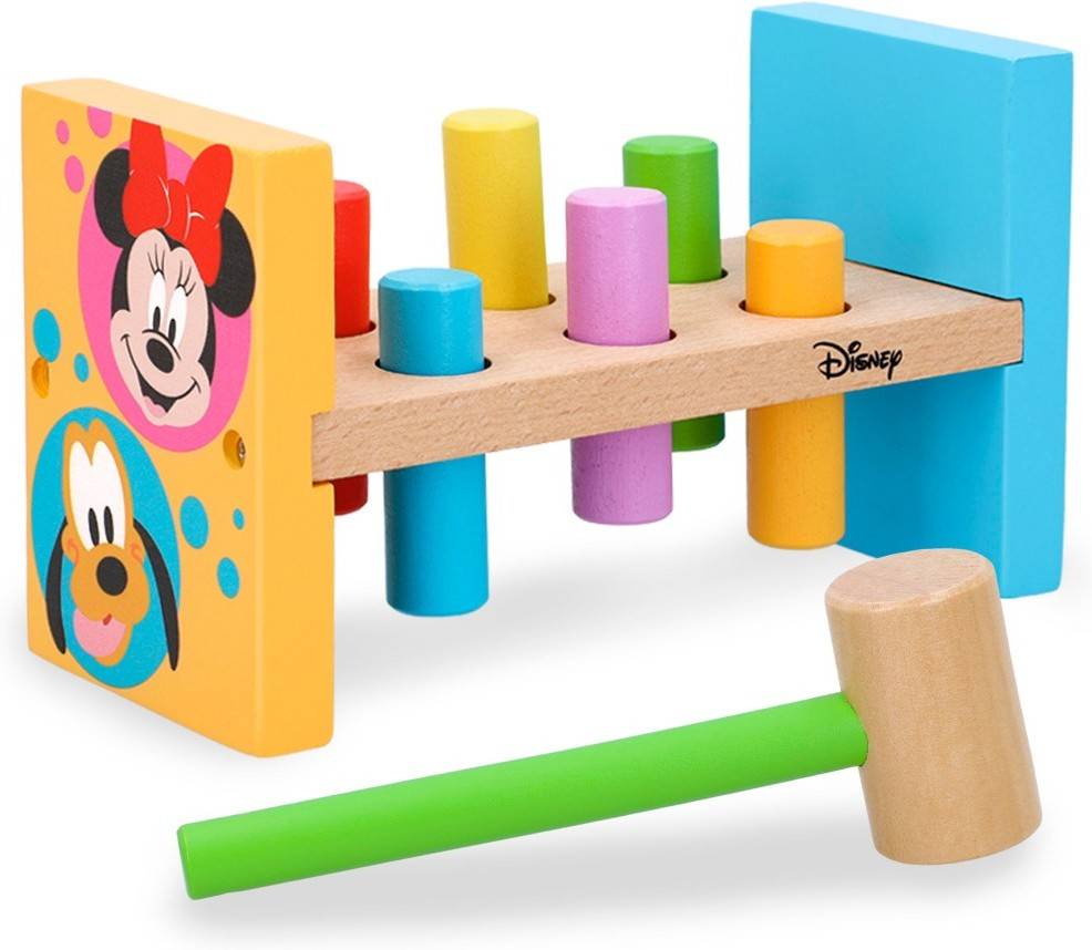 Juego Didácticos WOOMAX Juego martillo y bloques de madera Disney (21x9x12 cm - 1 año)