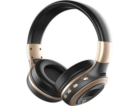 Auriculares Bluetooth ZEALOT B19 (Over Ear - Micrófono - Noise Cancelling - Dorado)