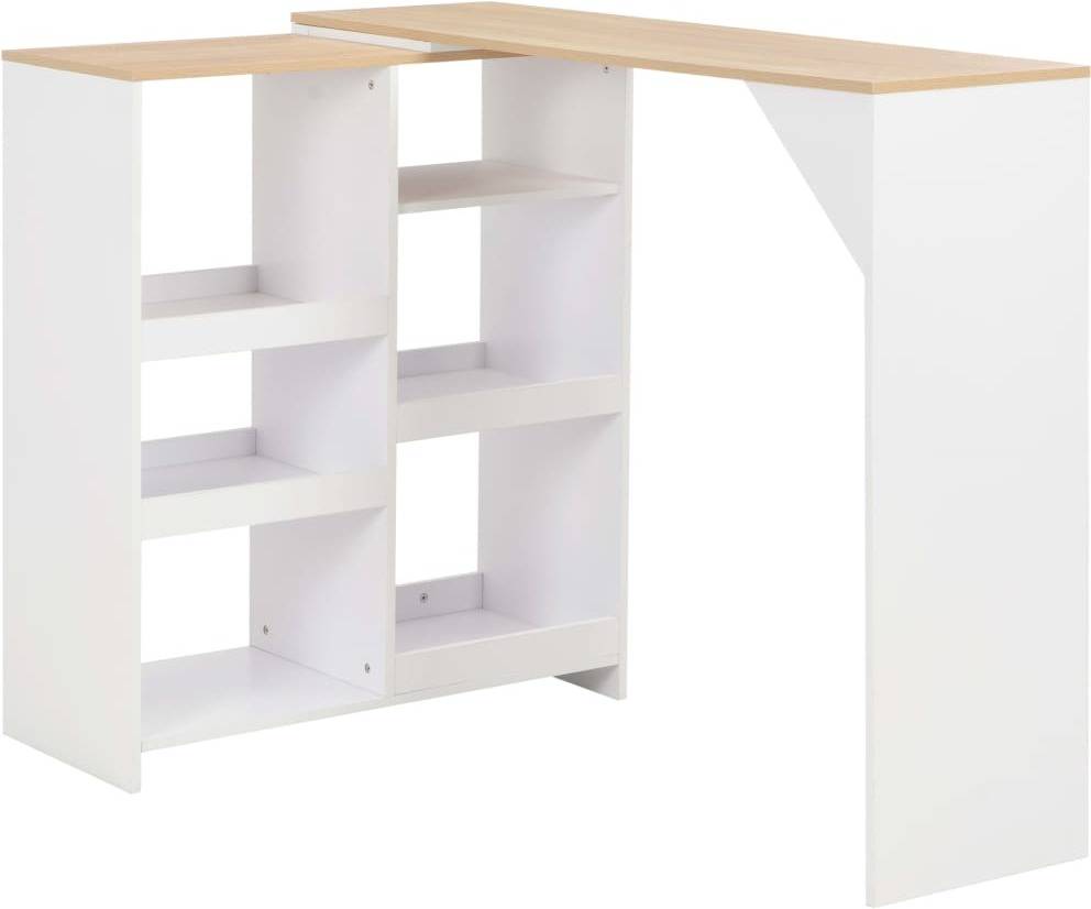 Mesa de Bar VIDAXL 280225 (Blanco - Madera aglomerada - 138 x 39 x 110 cm)