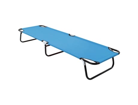 MAISON EXCLUSIVE Tumbona plegable de acero azul turquesa