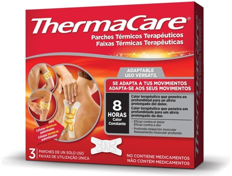 Thermacare Parche 3 adaptable cualquier parte del cuerpo alivio prolongado dolor hasta 8 horas sin medicamentos adaptables3