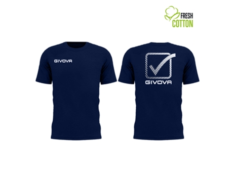 Camiseta Unisexo GIVOVA (2XL - Azul)