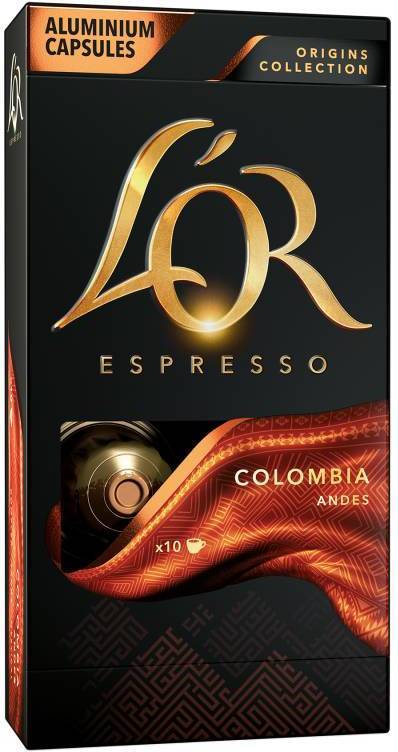 Cápsulas de café L'OR Orígenes Colombia (Pack de 10)