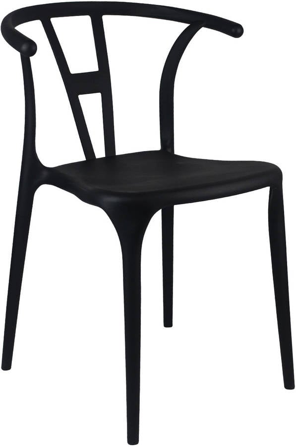 Silla de Jardín THINIA HOME Scarlett (Negro - Polipropileno - 49,5x52x75 cm)