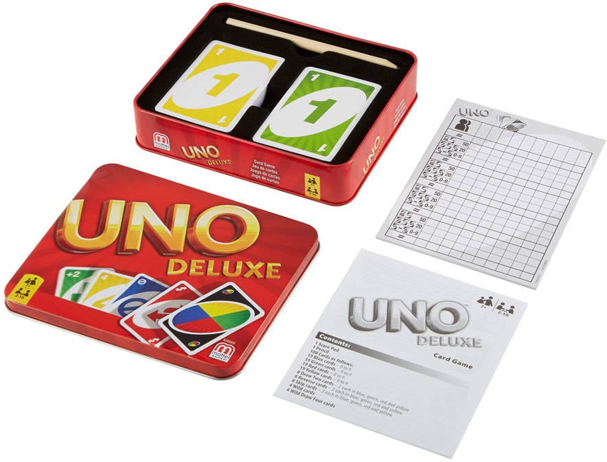 Juego de Cartas MATTEL Uno Deluxe (Edad Mínima: 7 Años - Dificultad: Baja)