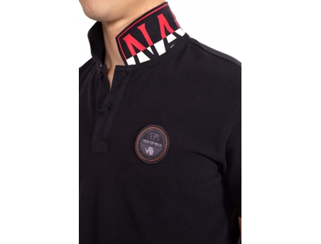 Polo de Hombre NAPAPIJRI Algodón Negro (S)