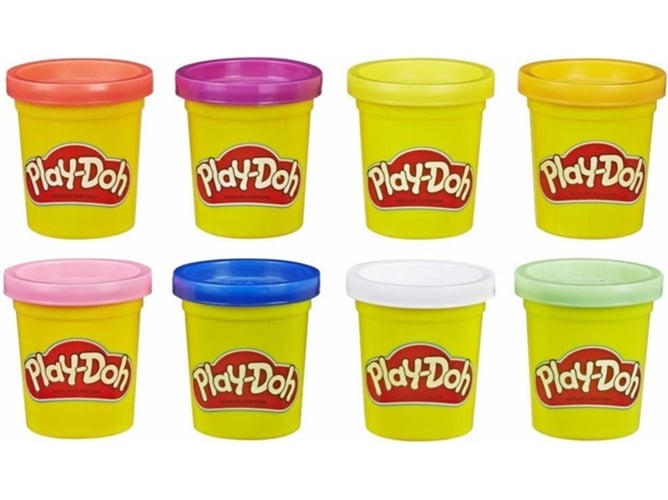 Pack Playdoh 8 botes plastilina doh neon