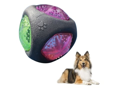 Pelota de juguete para perros con luz LED y chirriador, pelotas para perros, juguete para perros, pelota de juego para perros, brilla en colores ca...