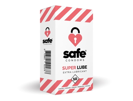 SAFE Condones con lubricante adicional Superlube 10 piezas SAFE