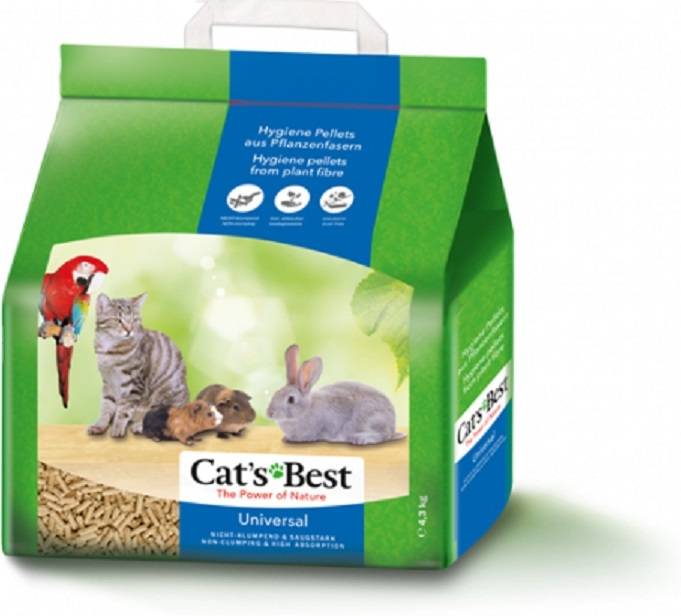 Cats Best Arena para gatos universal 7l 4 kg. conejos biodegradable sin polvo. lecho y pequeños 7