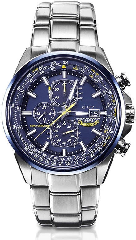 Reloj GETEK Esfera Azul Hombre (Acero inoxidable - Plateado)