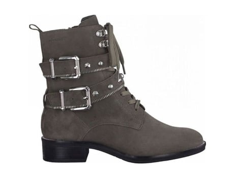 Botas de Mujer TAMARIS Fecho Correr Salto Bloco Piel Gris (36)