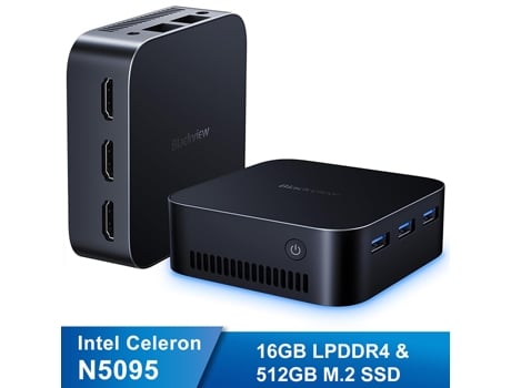 Mini PC BLACKVIEW MP80 (Intel Jasper Lake N5095 - RAM:16 GB - 512 GB SSD - Home - Intel UHD Graphics) - Azul