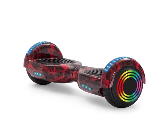 Hoverboard E-RIDES 6.5TL flor Rojo (Autonomía: 1 h | Velocidad Máx: 12 km/h)