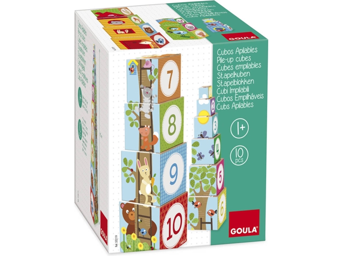 Cubos Apilables Bosque goula juego de partir 1 año jumbo pileup