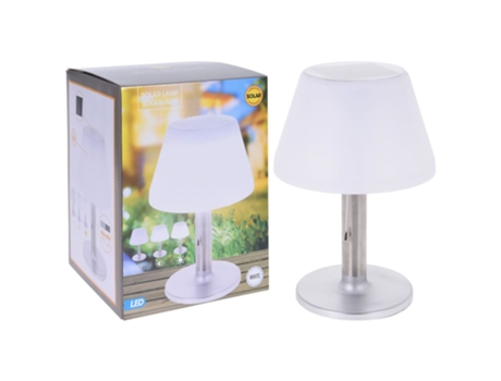 ProGarden Lámpara solar de mesa LED blanca