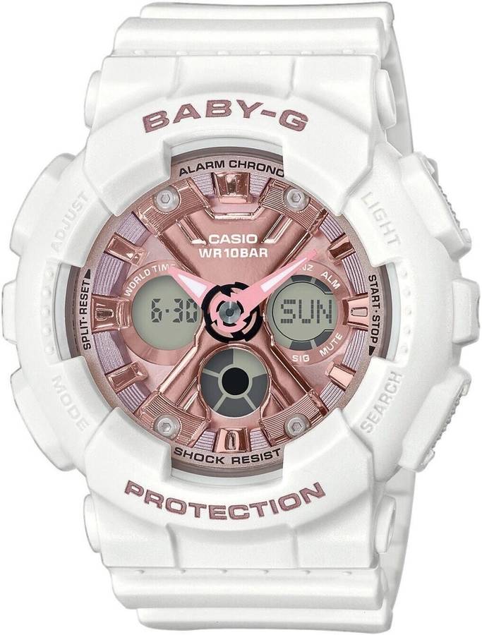 Reloj CASIO Baby-G Mujer (Acero y Resina - Blanco)