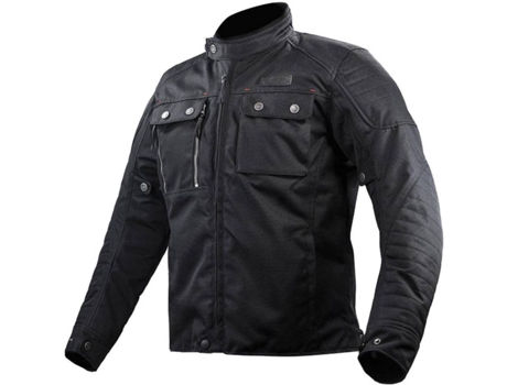 Abrigo Para Hombre ls2 vesta negro motociclismo