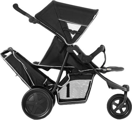 Carrito de Bebé Trio HAUCK Freerider Shop N Drive Negro y Gris