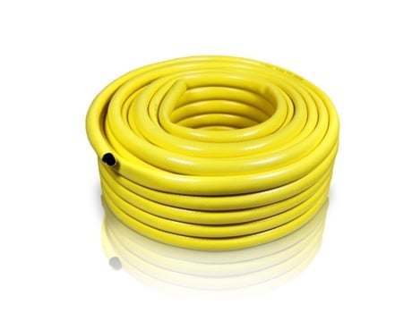 Rollo de Manguera de Riego de 3 Capas Red de Agua Amarillo Euro -5/8 50 Metros GARDENA