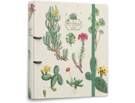 Carpeta 2 Anillas botanical kokonote troquelada premium cacti archivador a4 tapa dura vuelta al cole material escolar c2at0028 dossier erik 32x28