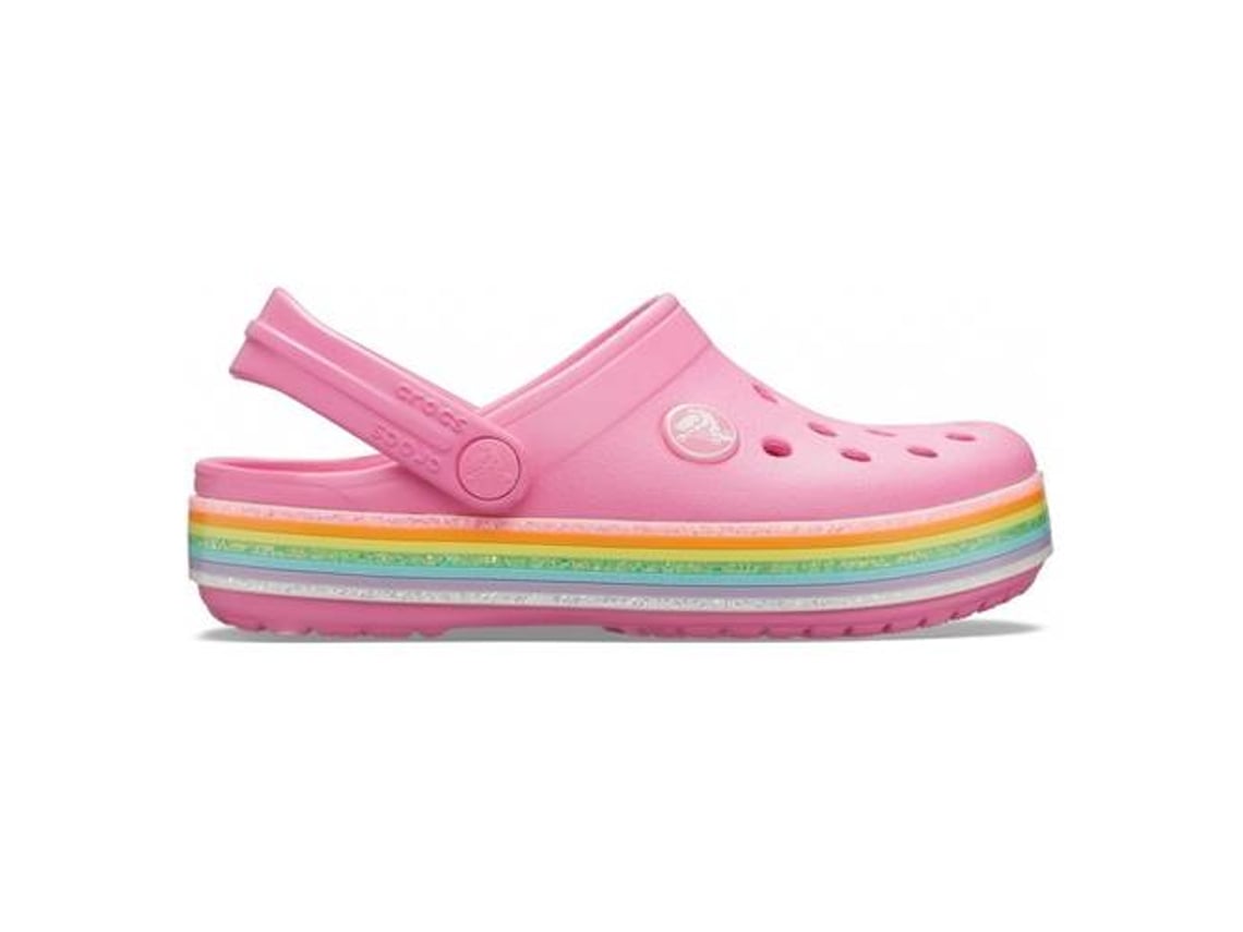 Sandalias Crocband Rainbow Glitter Clg K CROCS para Bebés (Rosa - Material  Sintético -19-20 )