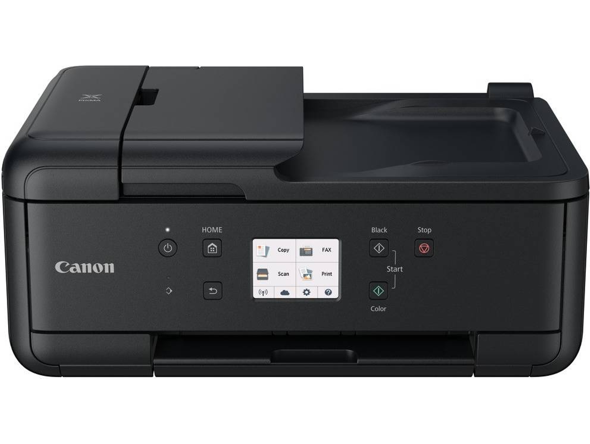 Canon Pixma Tr7550 wifi impresora duplex bluetooth 4 en 1 print cloud link pantalla de 7.5 cm doble alimentador papel adf 20 hojas negro tr7750