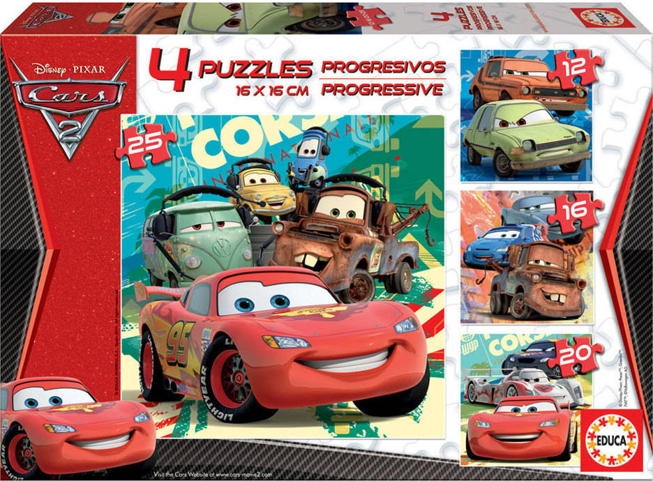 Puzzle EDUCA Progresivos Cars 2 (Edad Mínima: 3 Años - 0 Piezas)