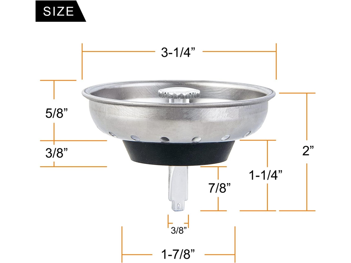 2 coladores de acero inoxidable para fregadero de  