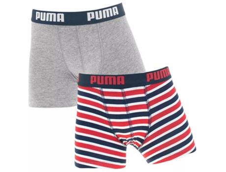 Conjunto de Bóxeres de Niño PUMA Basic Rojo Malla Negro - 2pcs (140 cm O 9/10 AÑOS)