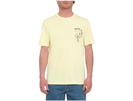 Camiseta de Hombre VOLCOM Corta Rhythm Beige (M)