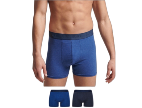 Boxers SUPERDRY Algodón Hombre (L - Azul)