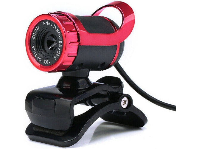 Webcam HDTOSNER A859 480P (Full HD - Rojo)