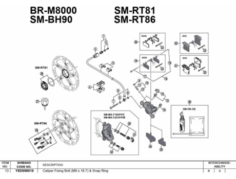 Freno para Bicicleta SHIMANO Br-m535