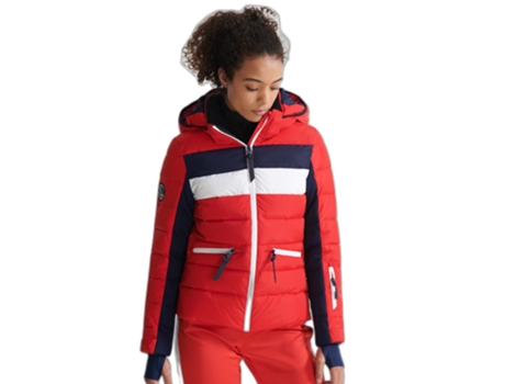 Abrigo SUPERDRY Poliéster Mujer (40 - Rojo)