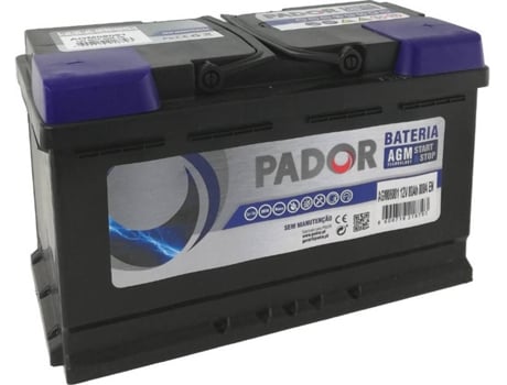 Baterías de Coche PADOR AGM (80 A -12 V -80 Ah)