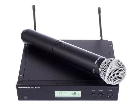 SHURE sistema microfone mão blx24re/sm58 h8e