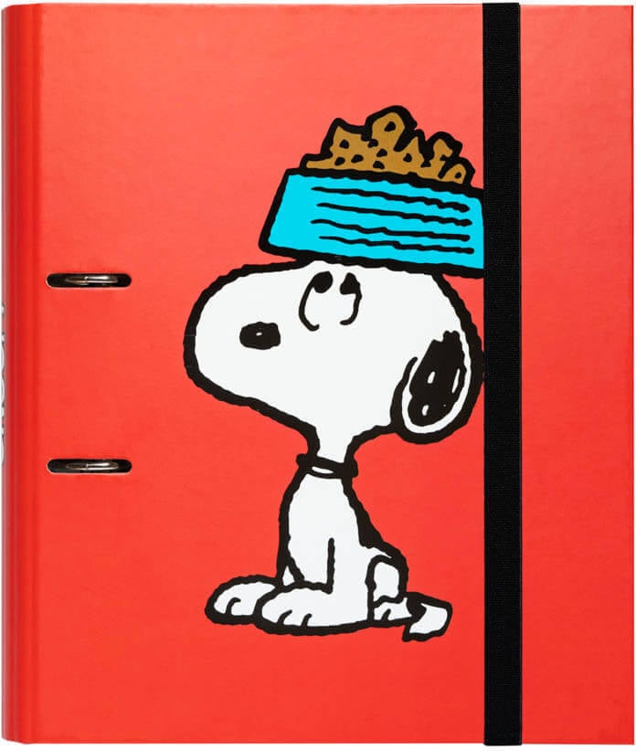 Erik Carpeta Troquelada premium 2 anillas snoopy archivador a4 tapa duracarpeta