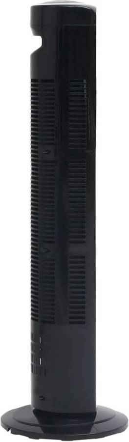 vidaXL Ventilador de torre con mando y temporizador Φ24x80 cm negro