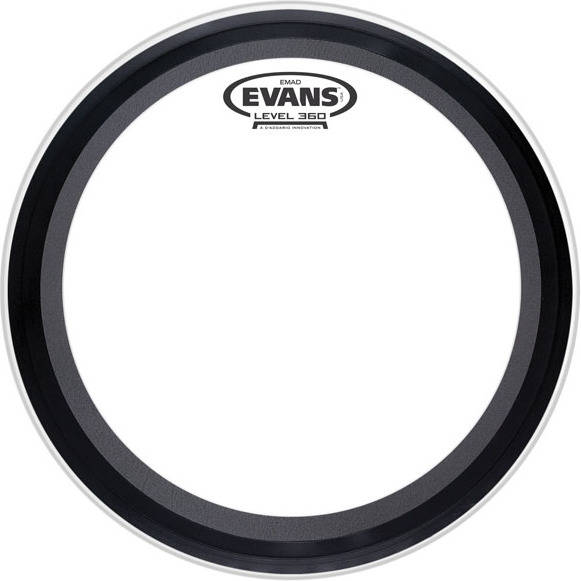 Evans Emad Muffle externo esp parche bombo bd16emad 16 inch transparente batter