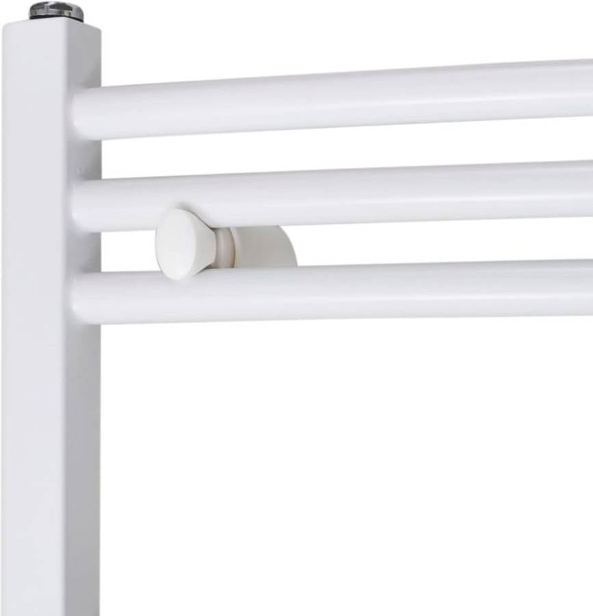 Toallero Eléctrico VIDAXL Curvo (Blanco - Acero - 50x116 cm)