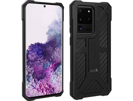 Uag Funda Monarch fibra carbono para samsung galaxy s20 ultra urban armor gear 6.9 carcasa protector case compatible con carga resistente slim cover backmonarkcarbs20u