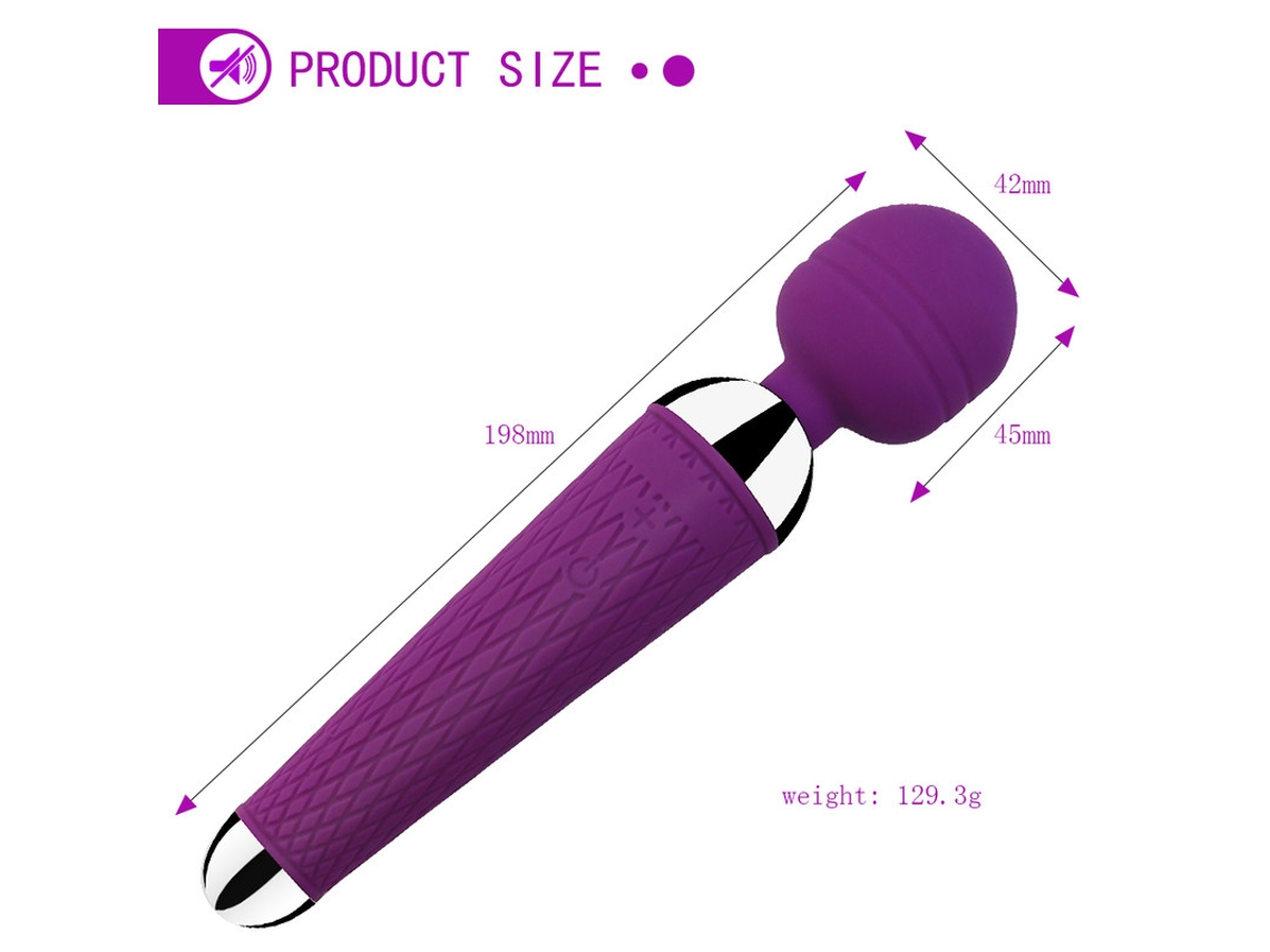 Vibrador de masaje de silicona de 10 frecuencias para mujer (púrpura) OEMG